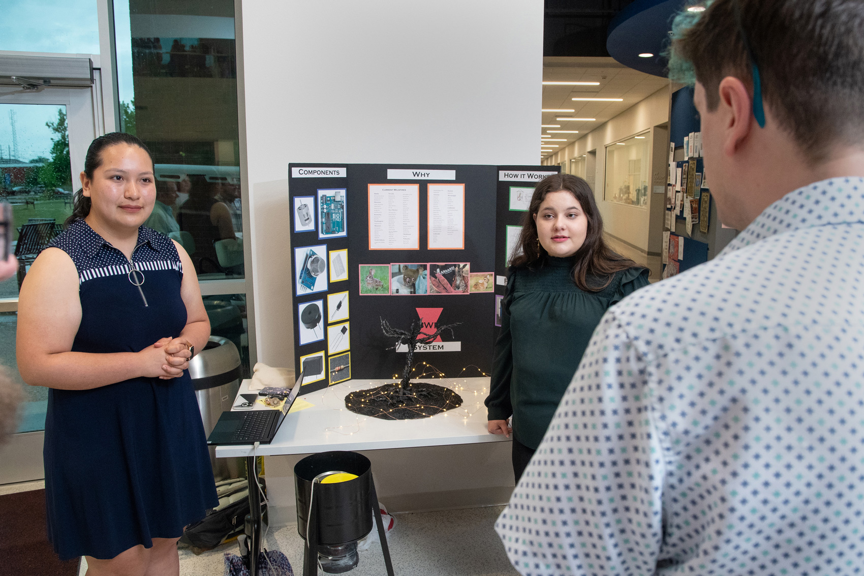 First Year Design team presenting to attendees