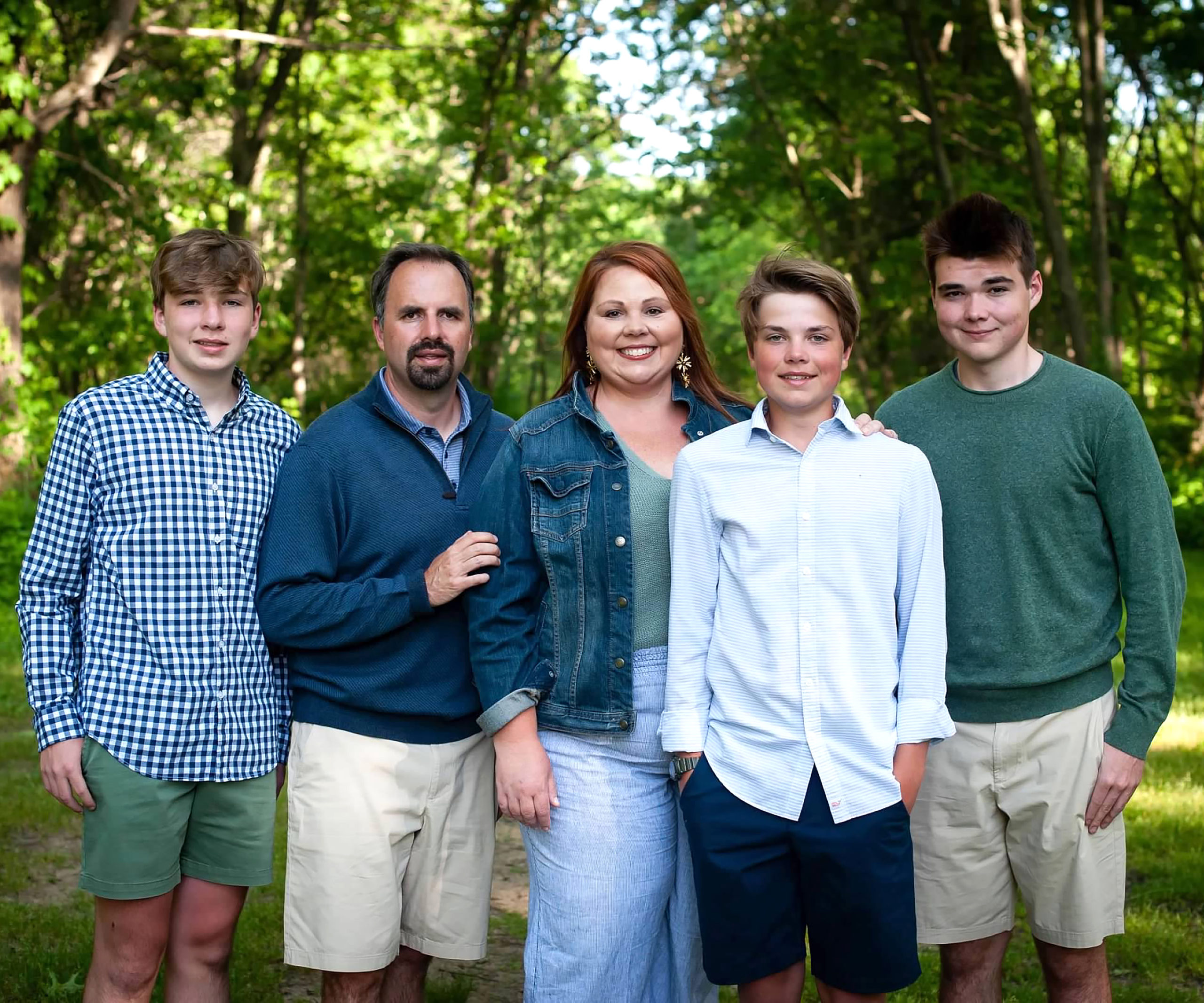 COES Dean Dr. Collin Wick with his wife and three sons